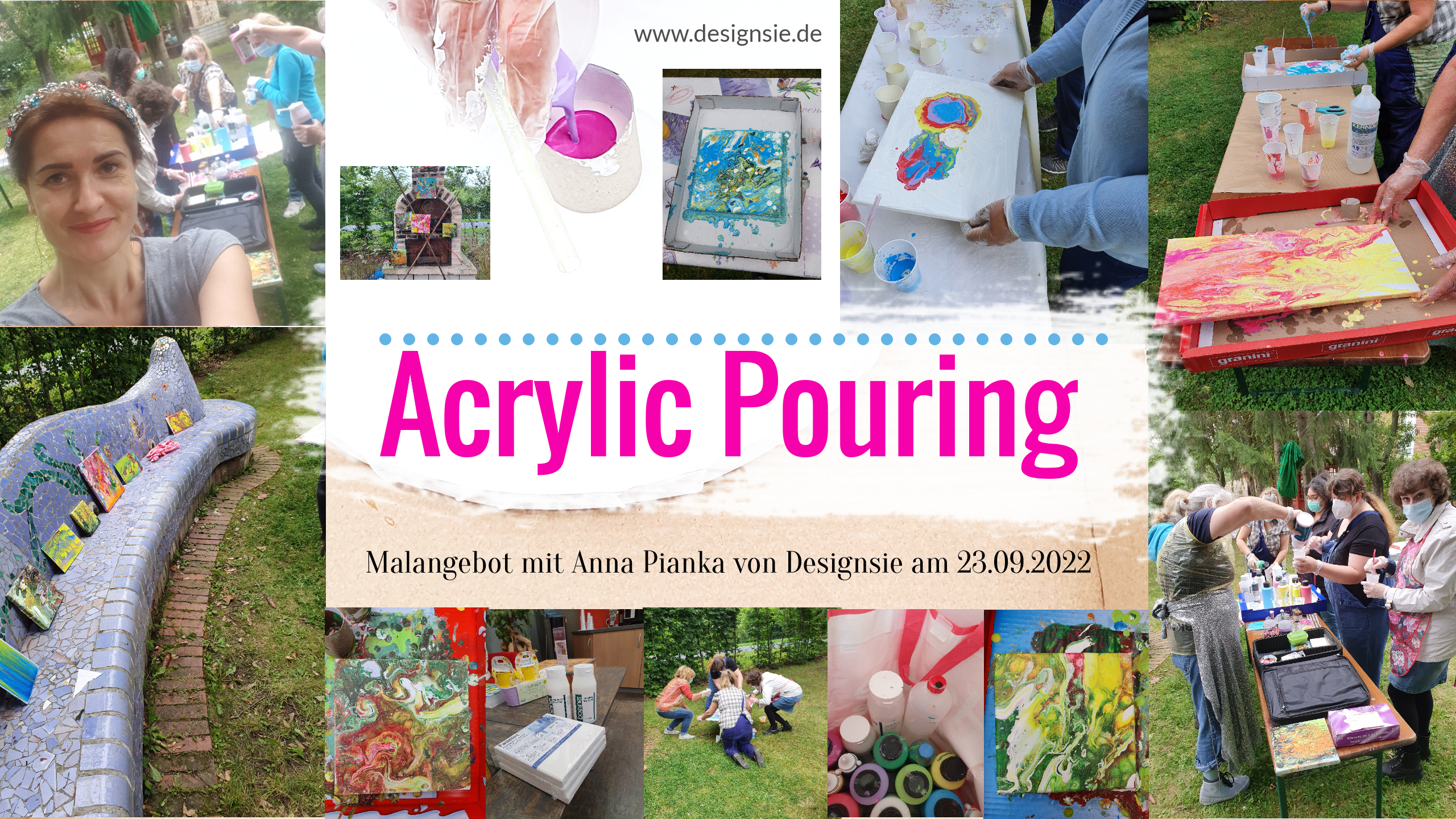 Malangebot 23.09.2022 zu Acrylic Pouring mit Anna Pianka von Designsie