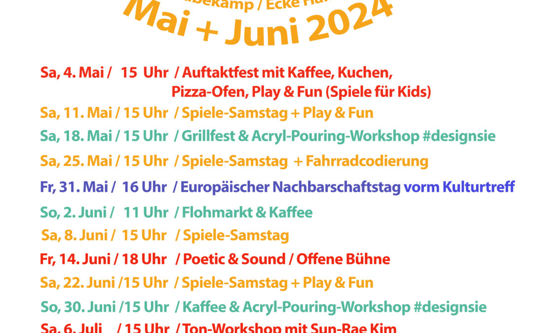 Malworkshops mit Anna Pianka / Designsie im Teegarten Hannover Hainholz Mai / Juni 2024